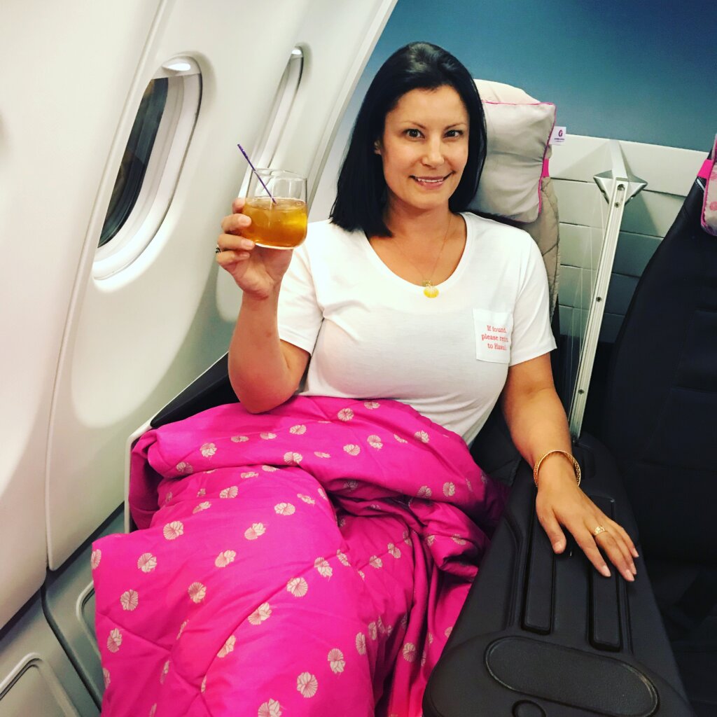 Mai Tai in Business Class, Hawaiian Airlines