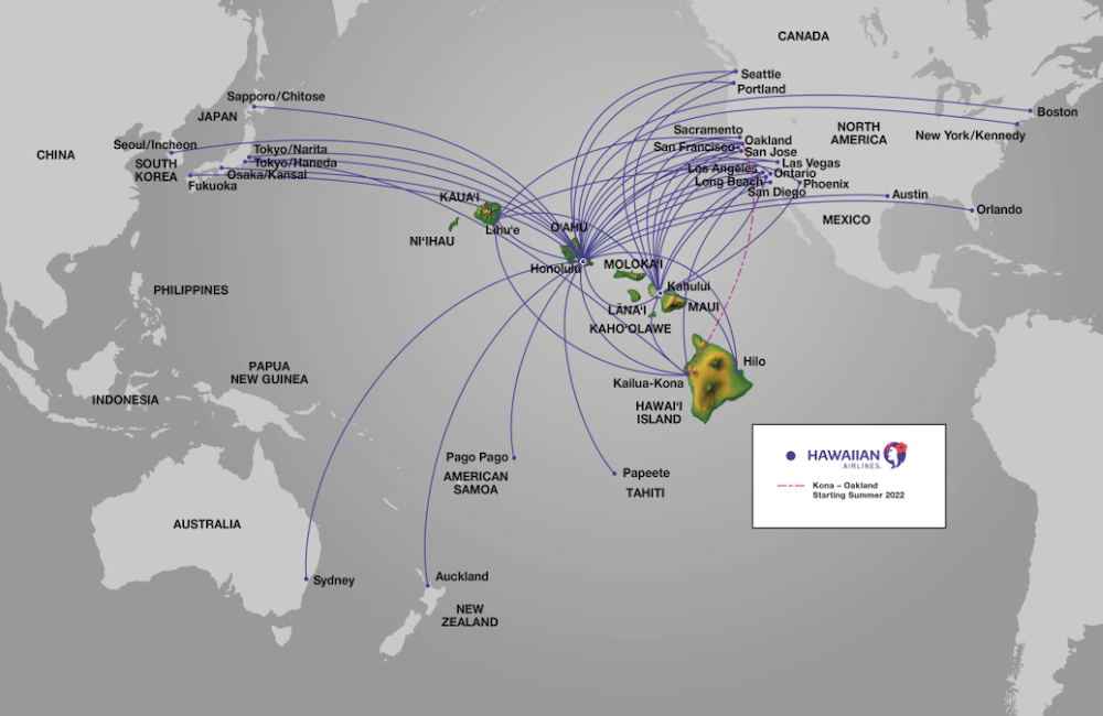 Hawaiian Airlines Destinations