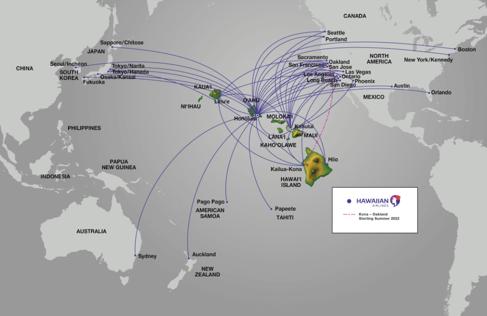 Hawaiian Airlines Destinations 